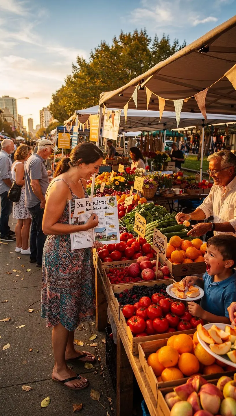 Przewodnik turystyczny z lokalnymi rekomendacjami na stole, otoczony przez mapy.