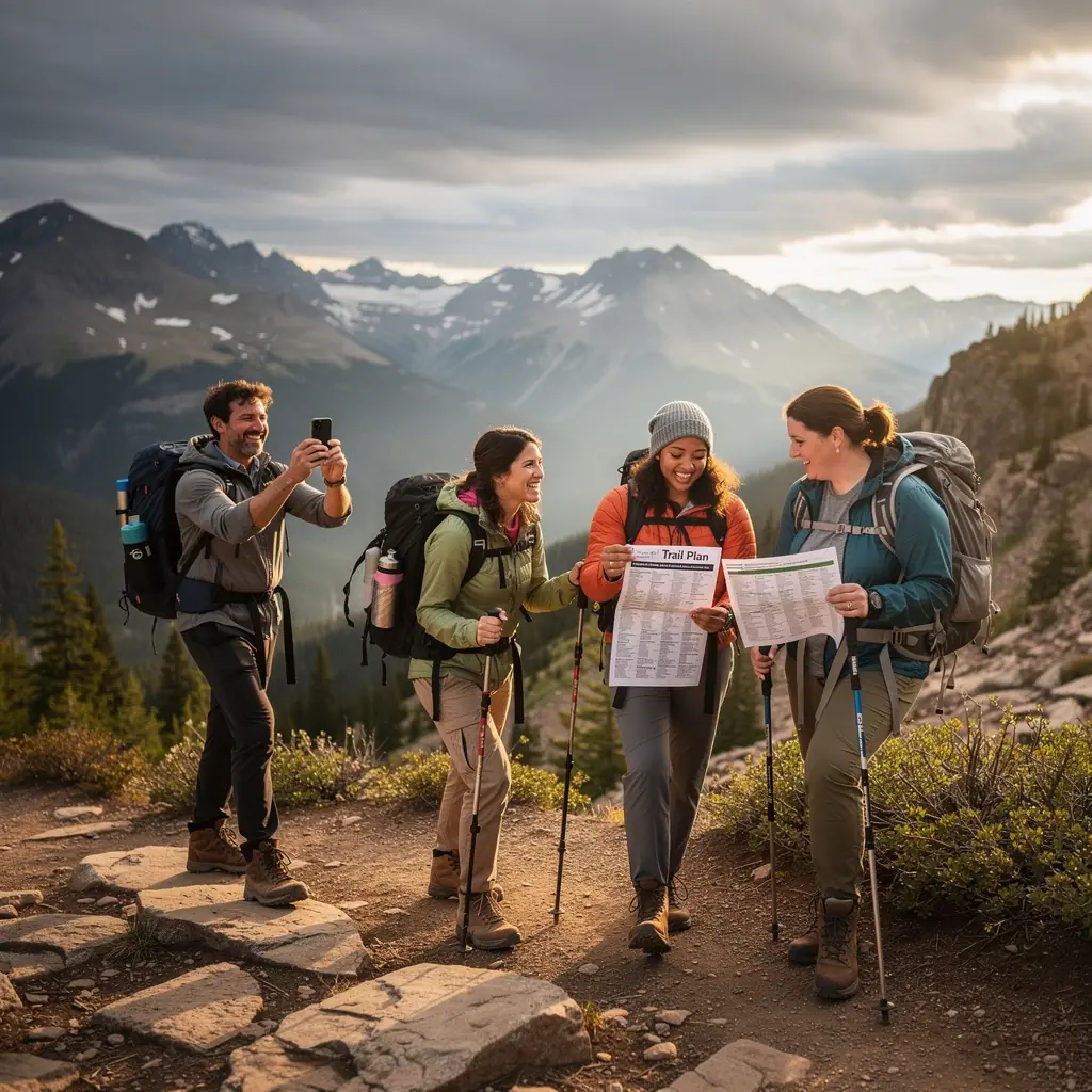 Mapka z zaznaczonymi lokalnymi atrakcjami turystycznymi w Stanach Zjednoczonych.